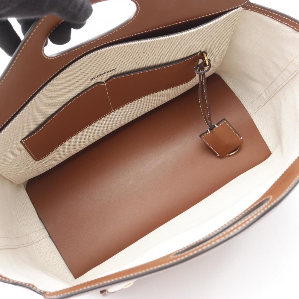 BURBERRY Brown Leather Tote Bag - Picture 3 of 7